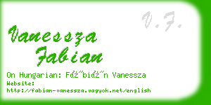 vanessza fabian business card